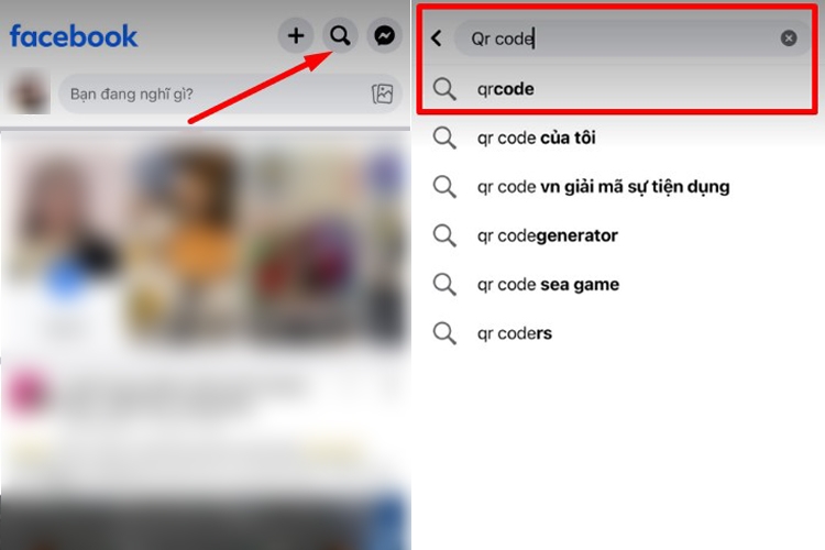 quét mã qr trên fb ở đâu