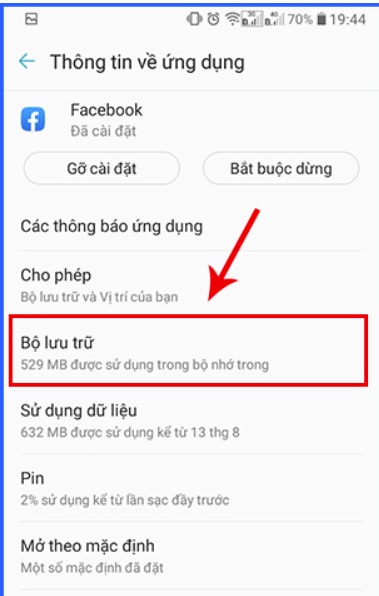 Chọn Bộ lưu trữ